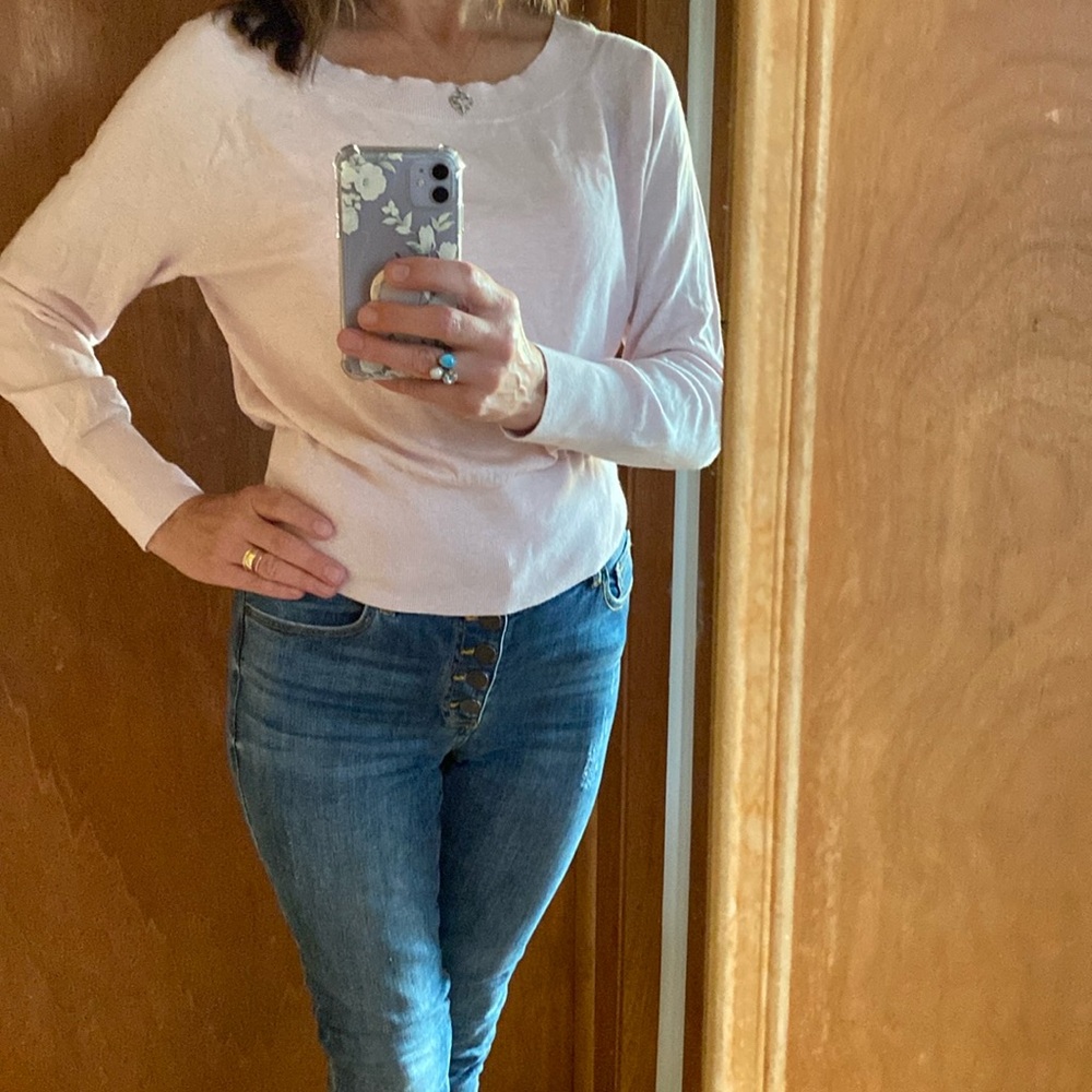 Cabi, soft pink lightweight sweater.
